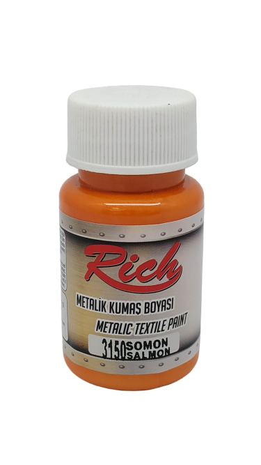 RİCH METALİK KUMAŞ BOYASI 50 CC. 3150 SOMON