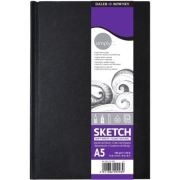 Daler Rowney Simply Soft White Sketch Defter A5 100gr 54 Yaprak