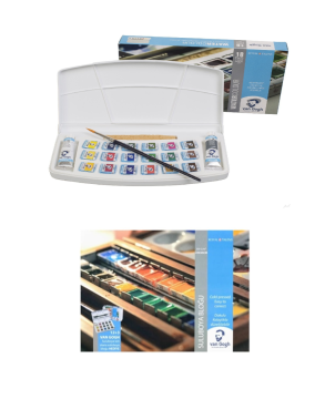 Van Gogh Tablet Suluboya Seti 18 Renk Defter Hediyeli