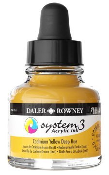Daler Rowney System 3 Sıvı Akrilik Mürekkep Boya 29.5ml 618 Cadmium Yellow Deep Hue