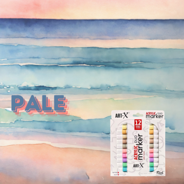 Rich Art-X Acrylic Duo Marker PALE SERİSİ 12 Renk-19318