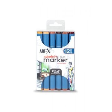 Rich Art-X Sketch Marker Set 12li EARTH SERIES - 19309
