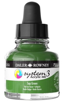 Daler Rowney System 3 Sıvı Akrilik Mürekkep Boya 29.5ml 375 Sap Green