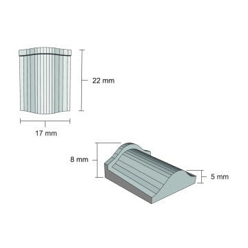 Eshel Villa Çatı Kiremiti Kırmızı 1/12 100'lü (Harcı Dahil)
