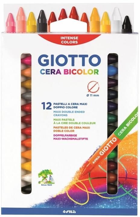 Giotto Cera Bicolor Mum Boya Kalemi Çift Taraflı 12'li Set (24 RENK)