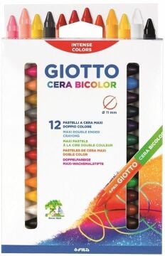 Giotto Cera Bicolor Mum Boya Kalemi Çift Taraflı 12'li Set (24 RENK)