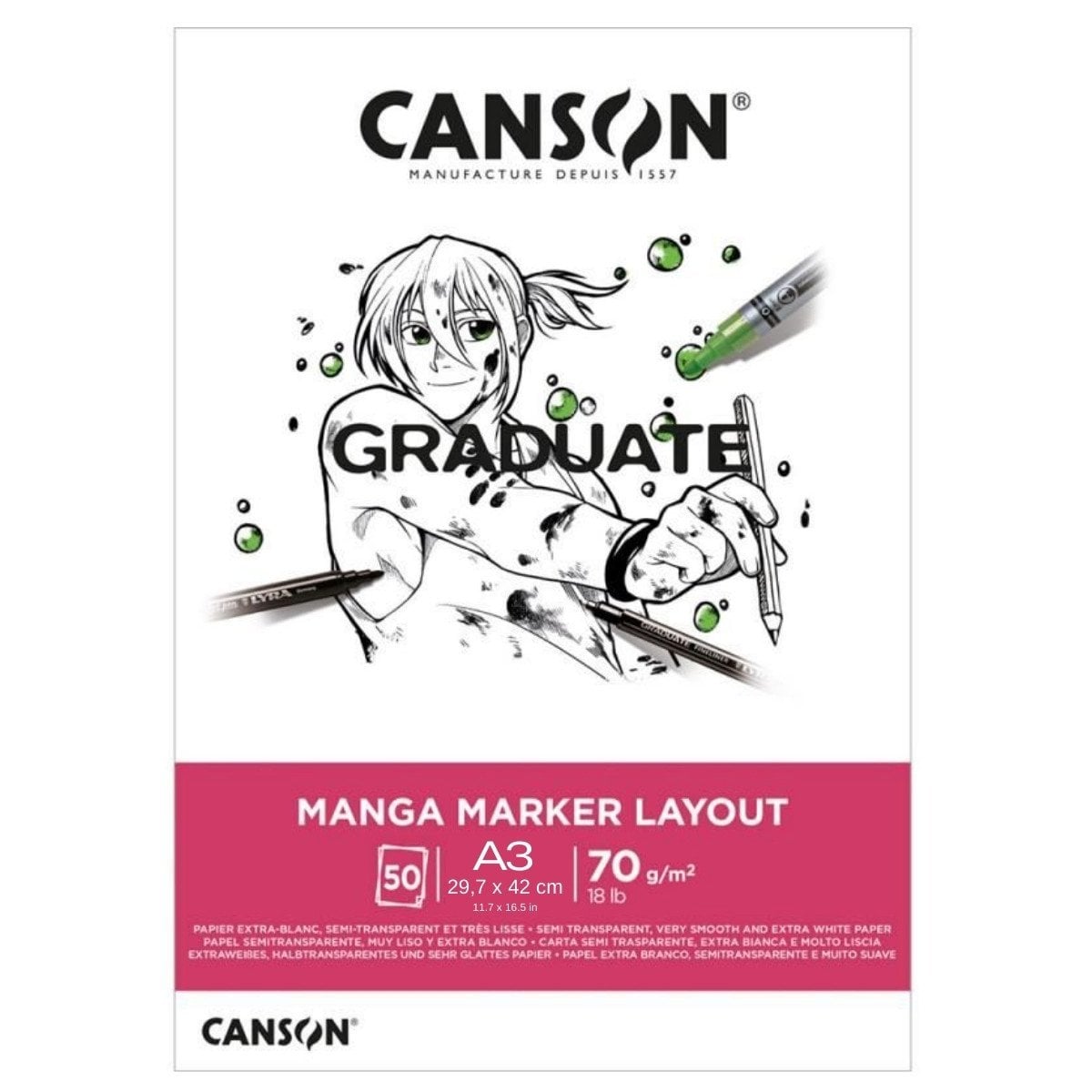 Canson Marker Layout Blok A3 70 gr. 50 Sayfa