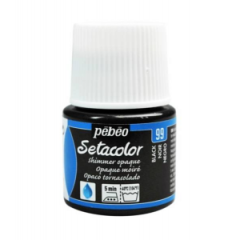 Pebeo Setacolor Shimmer (Pırıltılı) Opak Kumaş Boyası 99 BLACK