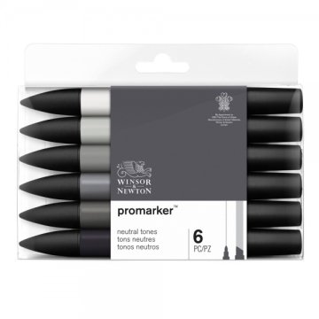 Winsor & Newton Promarker Neutral Tones (Nötür Renkleri) 6'lı Set