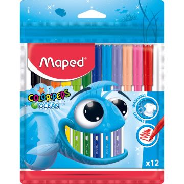 Maped Color Peps Ocean Yıkanabilir Keçeli Kalem 12 Renk