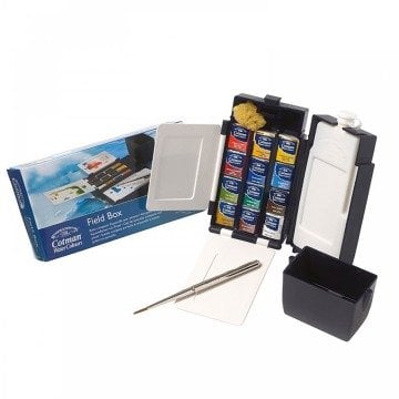 Winsor & Newton Cotman Field Box - Kır Tipi (12 x Yarım Tablet Sulu Boya Seti)