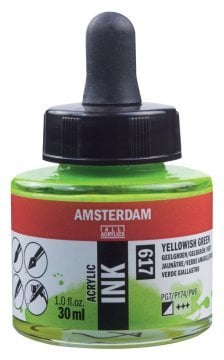 Amsterdam Sıvı Akrilik Mürekkep Boya 30ml 617 Yellowish Green
