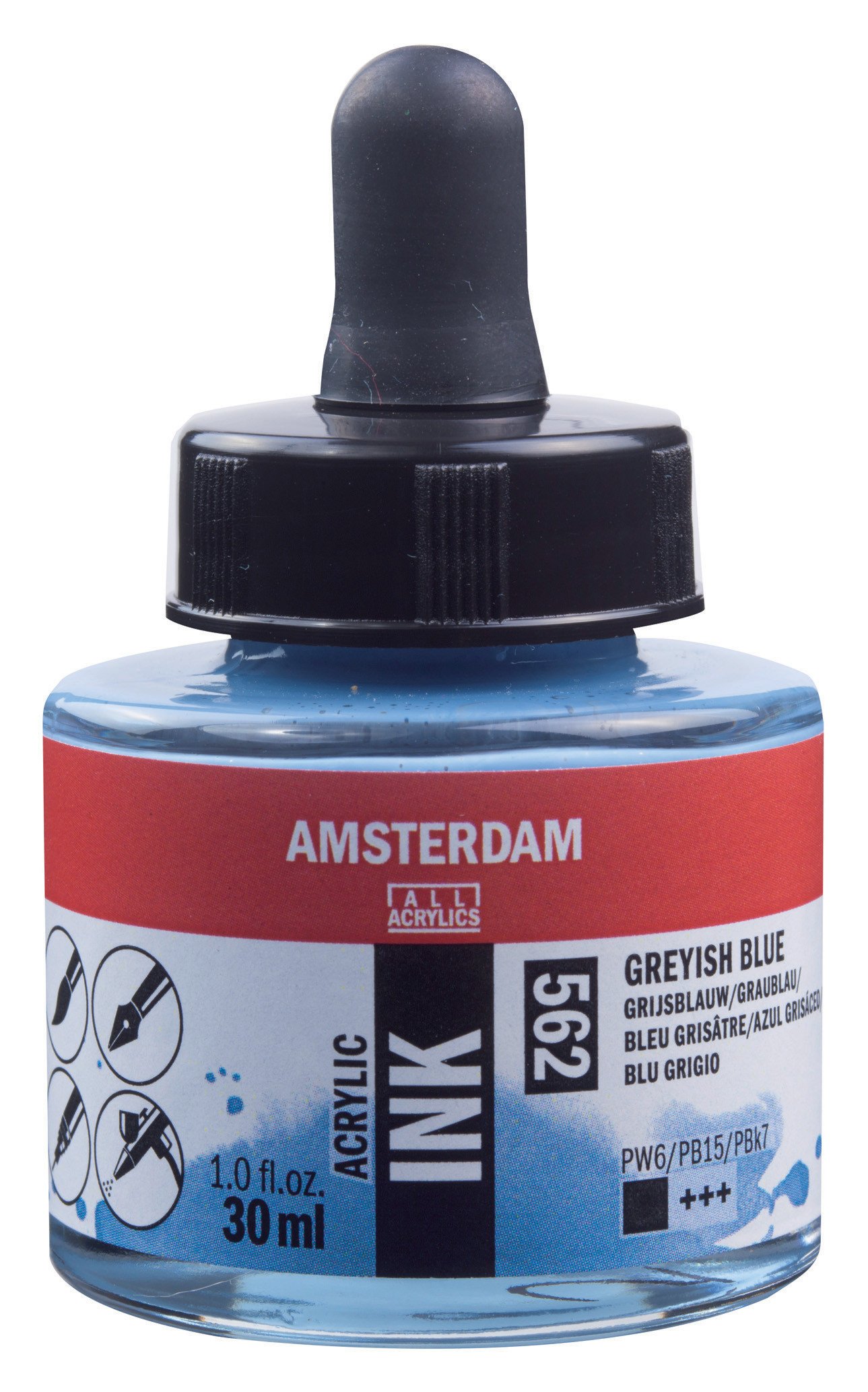 Amsterdam Sıvı Akrilik Mürekkep Boya 30ml 562 Greyish Blue