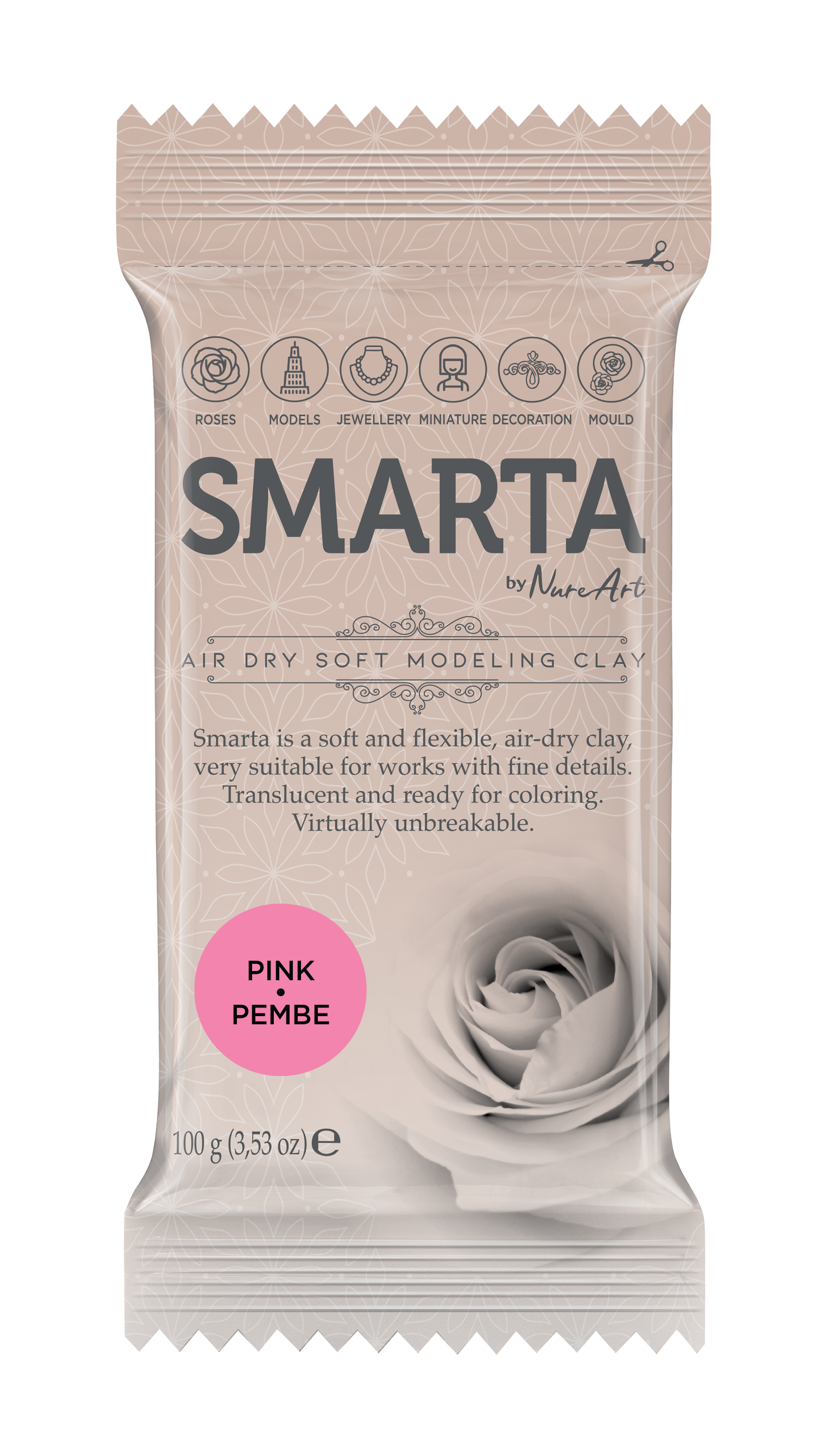 Smarta Kil Hamur Modelleme 100 gr Pembe