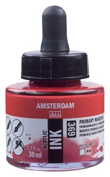 Amsterdam Sıvı Akrilik Mürekkep Boya 30ml 369 Primary Magenta