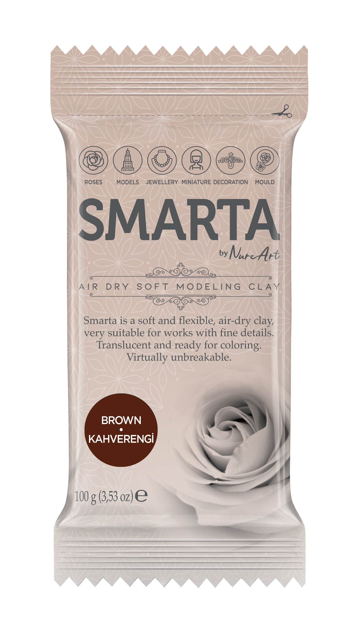 Smarta Kil Hamur Modelleme 100 gr Kahverengi