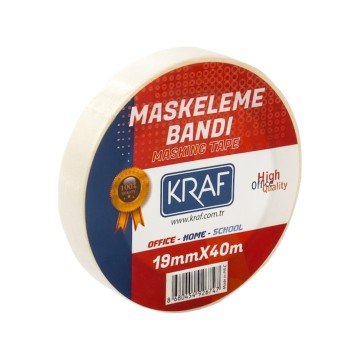 Kraf Maskeleme Bantı Kağıt Bant 19 mm 40 metre