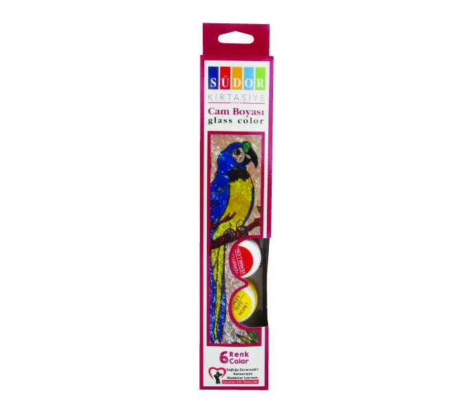 Südor Su Bazlı Cam Boyası 6 Renk x 15 ml.