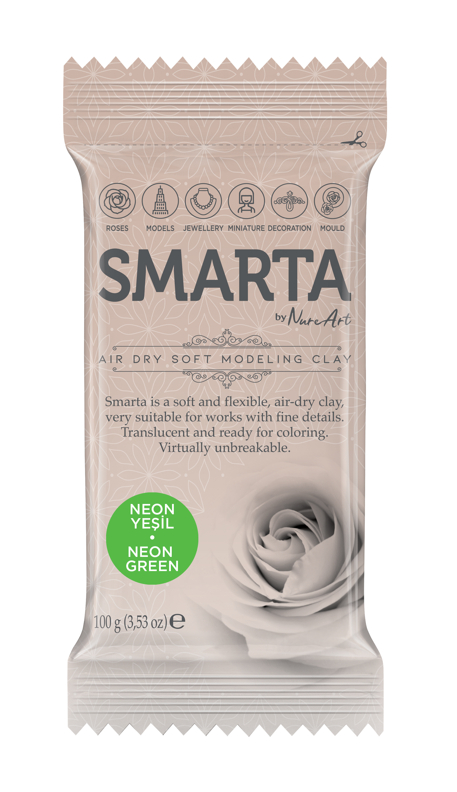 Smarta Kil Hamur Modelleme 100 gr Neon Yeşil