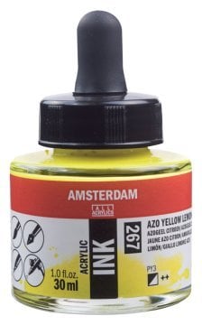 Amsterdam Sıvı Akrilik Mürekkep Boya 30ml 267 Azo Yellow Lemon