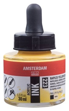 Amsterdam Sıvı Akrilik Mürekkep Boya 30ml 223 Naples Yellow Deep