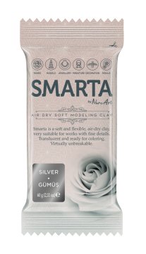 Smarta Kil Hamur Modelleme 60 gr Metalik Gümüş