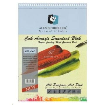 Alex Schoeller Çok Amaçlı Çizim Defteri A5 cm 200 gr 20 Sayfa