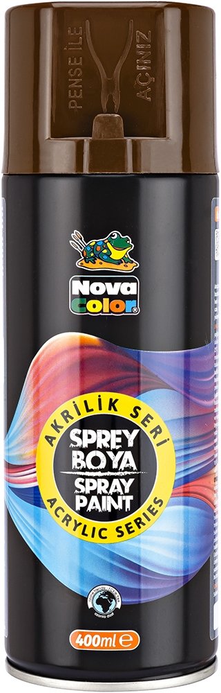 Nova Color Akrilik Sprey Boya 400ml KAHVERENGİ