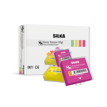 Silka Plastik Kutulu Hamur Silgi Renkli