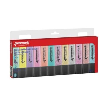 Penmark Fosforlu Kalem 12 Renk Set 6 PASTEL + 6 SİMLİ