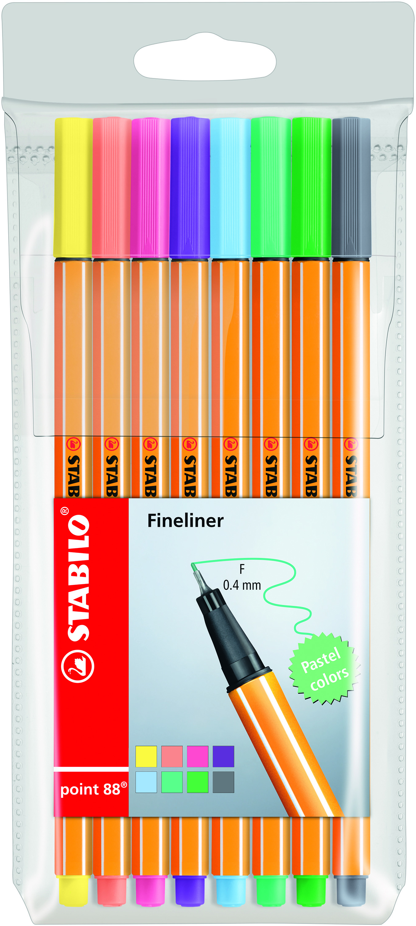 Stabilo Point 88 İnce Uçlu Keçeli Kalem Seti 8 Renk Pastel Paket