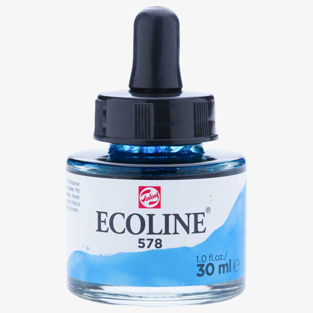 Talens Ecoline Sıvı Suluboya 30 ml. 578 Sky Blue Cyan