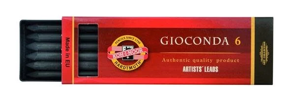 Koh-i Noor Artificial Charcoal Medium 5.6x120 mm Portmin Ucu Black 6'lı Kutu 8673/2