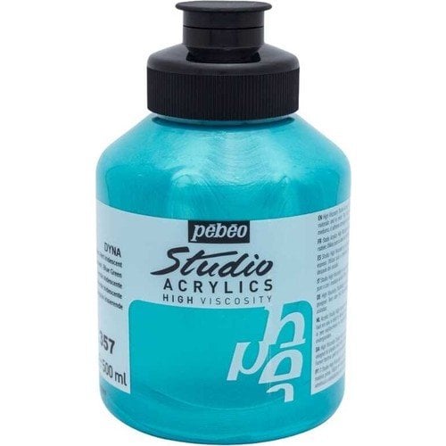 Pebeo Studio Akrilik Boya 500 ml 357 Iridescent Blue-Green