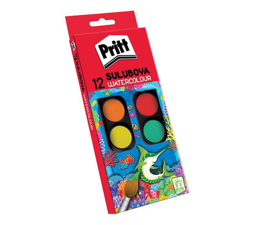Pritt Suluboya Küçük Tablet 12 Renk