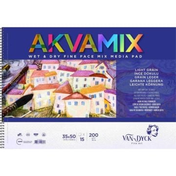 Van Dyck Akvamix Çok Amaçlı Defter 35X50CM 200GR Spiralli 15 Yaprak
