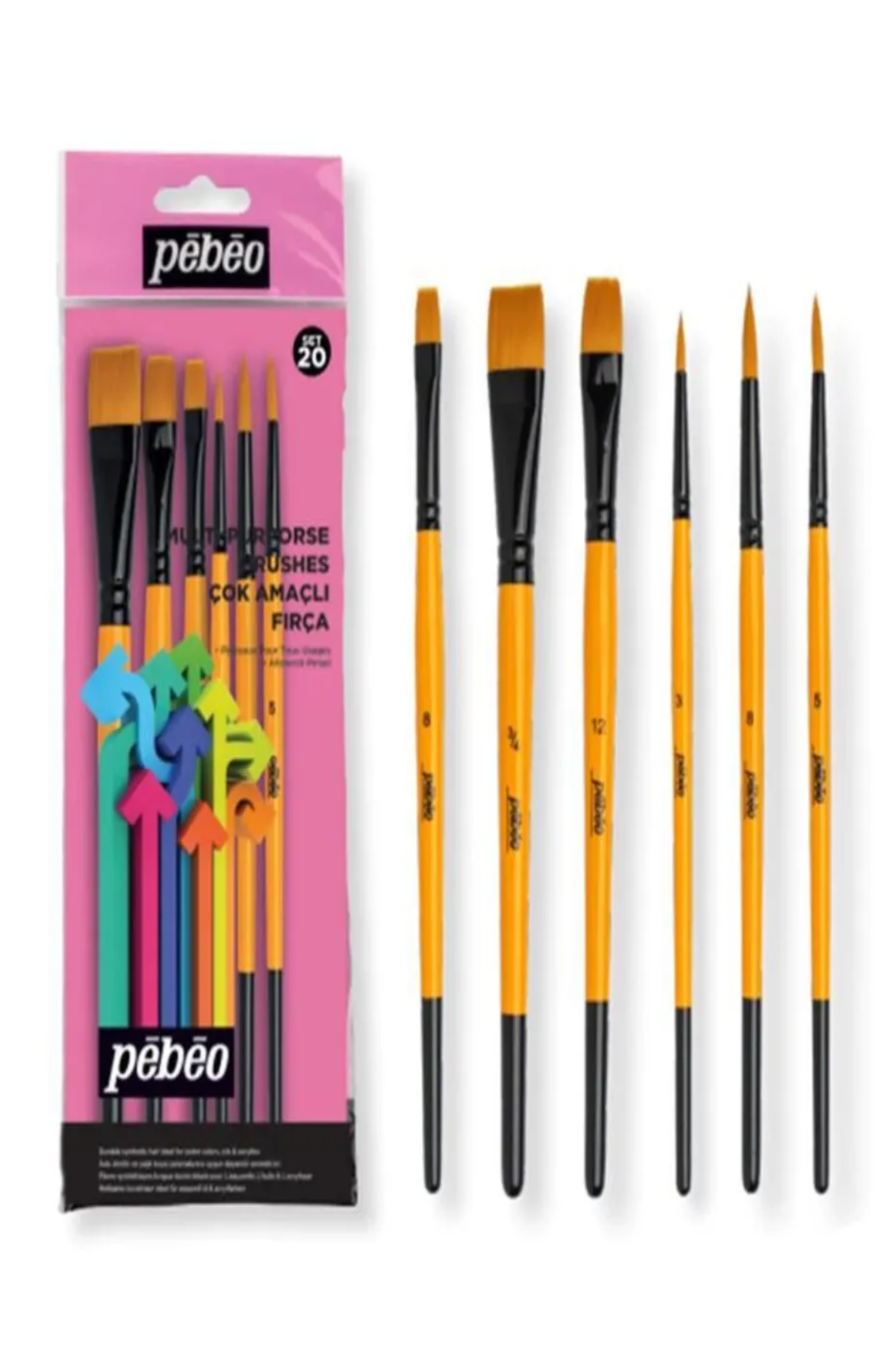 PebeoÇok Amaçlı Fırça Seti 6'Lı SET-20