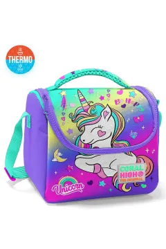 Coral High Kids Lavanta Su Yeşili Unicorn Desenli 3’lü Okul Çanta Seti SET0123729