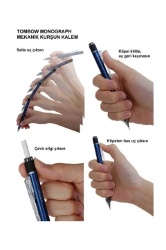 Tombow Mono Graph Pastel Shaker Versatil Kalem 0.5 mm Şeffaf Mor