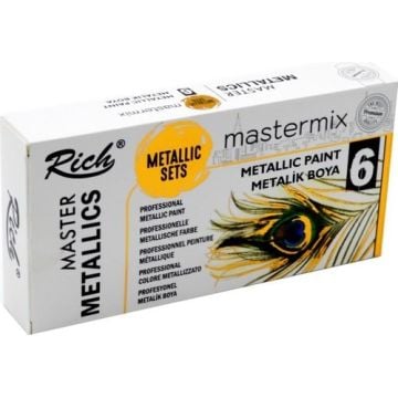 Rich Mastermix Akrilik Boya Seti 6 Renk 60 cc Metalik Renkler
