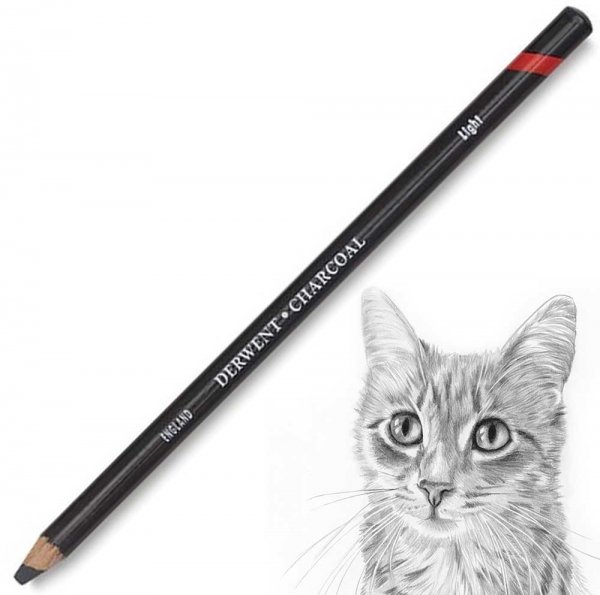 Derwent Charcoal Pencils Kömür Füzen Kalem Light (Açık)