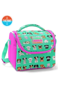 Coral High Kids Su Yeşili Neon Pembe Köpek Desenli 3’lü Okul Çanta Seti SET0123465