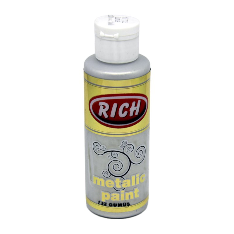 Rich Metalik Akrilik Boya 732-Gümüş 120 cc