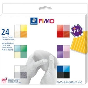 Staedtler Fimo Effect Modelleme Polimer Kil Seti 24 Renk