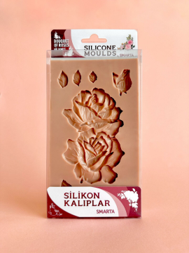 Smarta Büyük Silikon Kalıp Gül Seti 21x12cm