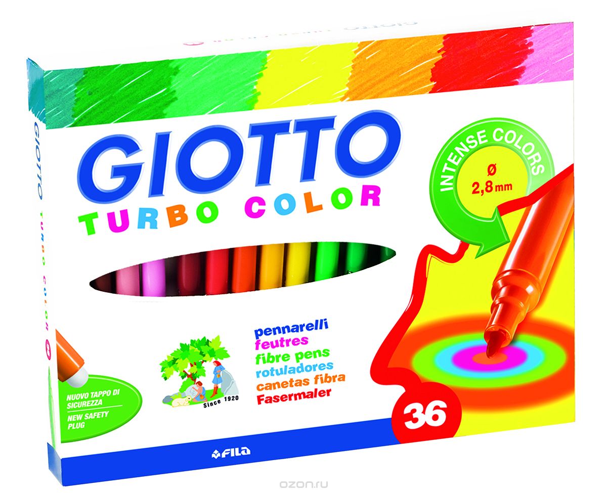 Giotto Turbo Color Keçeli Boya Kalemi 36 Renk