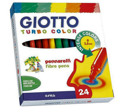 Giotto Turbo Color Keçeli Boya Kalemi 24 Renk