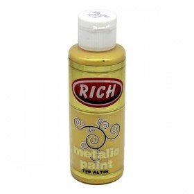 Rich Metalik Akrilik Boya 720-Altın 120 cc
