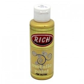 Rich Metalik Akrilik Boya 720-Altın 120 cc