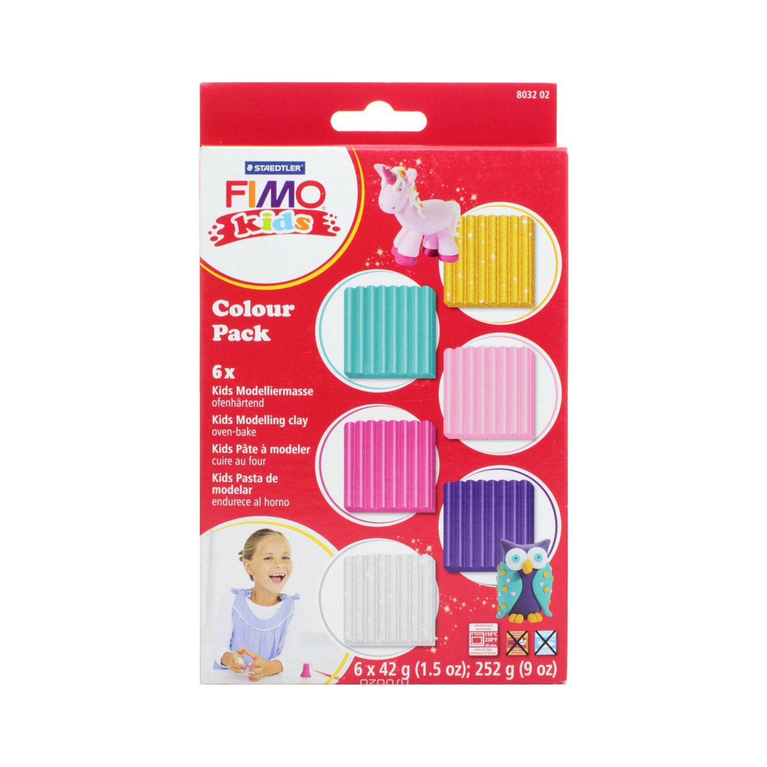 Staedtler Fimo Kids Simli Polimer Kil Seti 6X42Gr. - Glitter